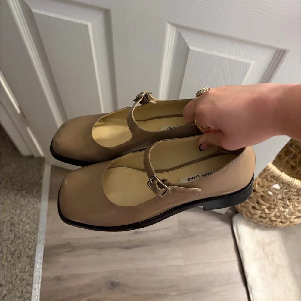 Sandy Liang Taupe Mary Janes - Picture 4 of 8
